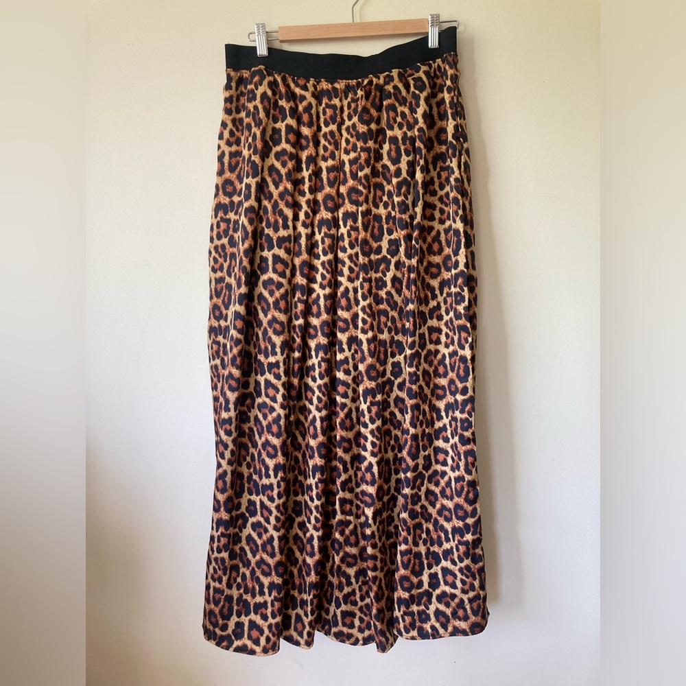 Joan Rivers Animal Leopard Print Maxi Skirt